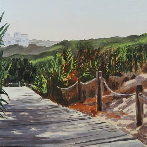 Chemin, Formentera Fine Art Painting Karine Bartoli - Subjektiv.art