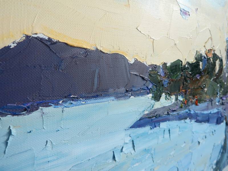 Warm evening Expressive and gestural Painting Yehor Dulin - Subjektiv.art