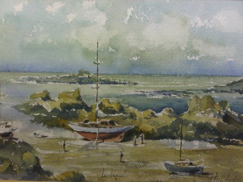 Le Lupin à Chausey Expressive and gestural Painting Hubert LAUDE - Subjektiv.art