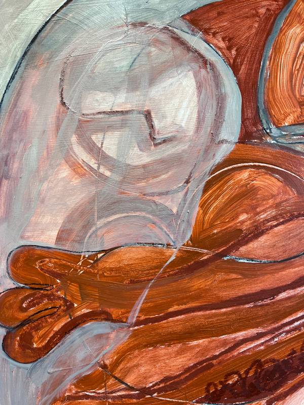 Woman with veil Fine Art Painting Maria R Saunders - Subjektiv.art