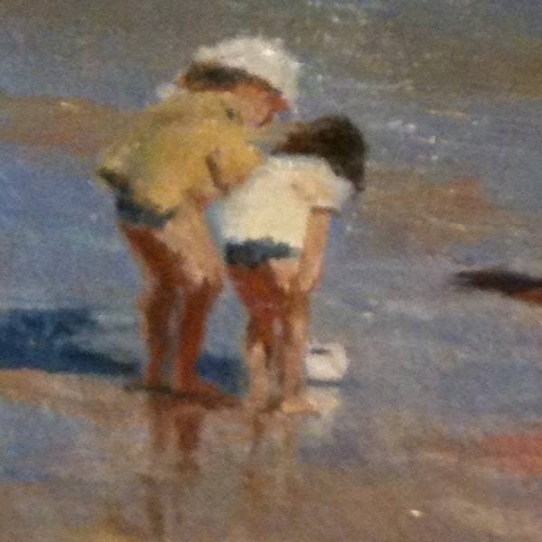 la plage Expressive and gestural Painting Hubert LAUDE - Subjektiv.art