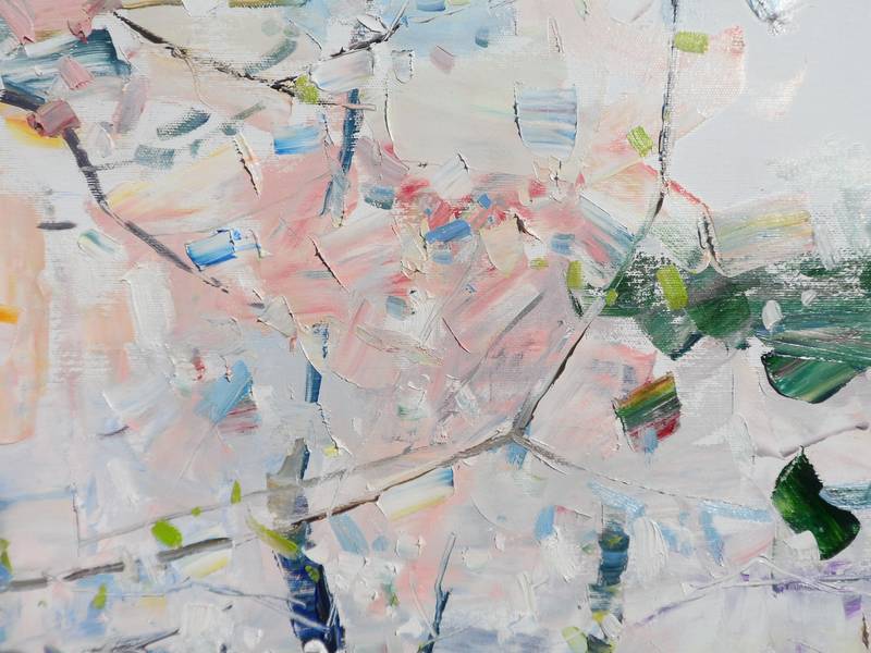Spring garden Expressive and gestural Painting Yehor Dulin - Subjektiv.art