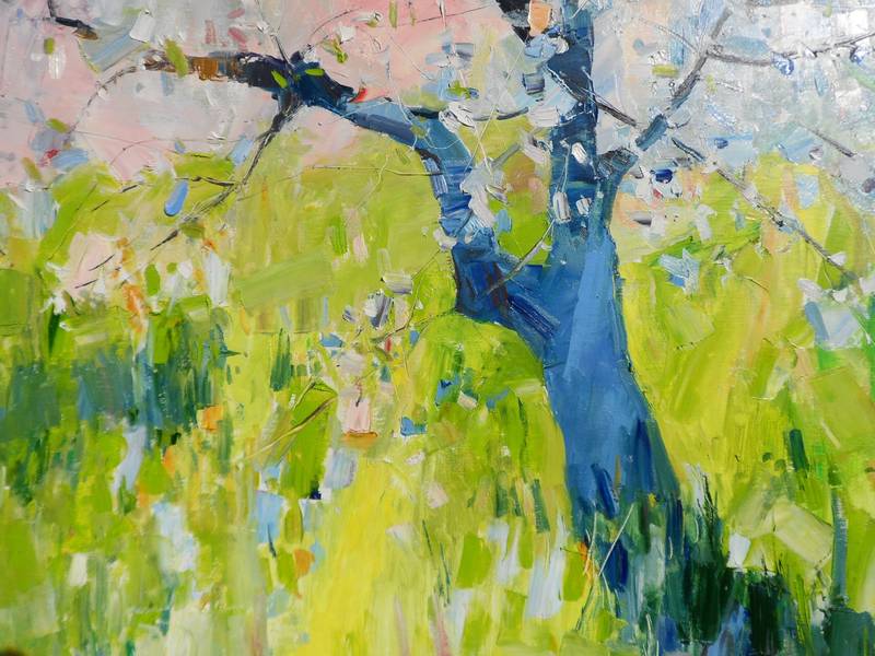 Spring garden Expressive and gestural Painting Yehor Dulin - Subjektiv.art