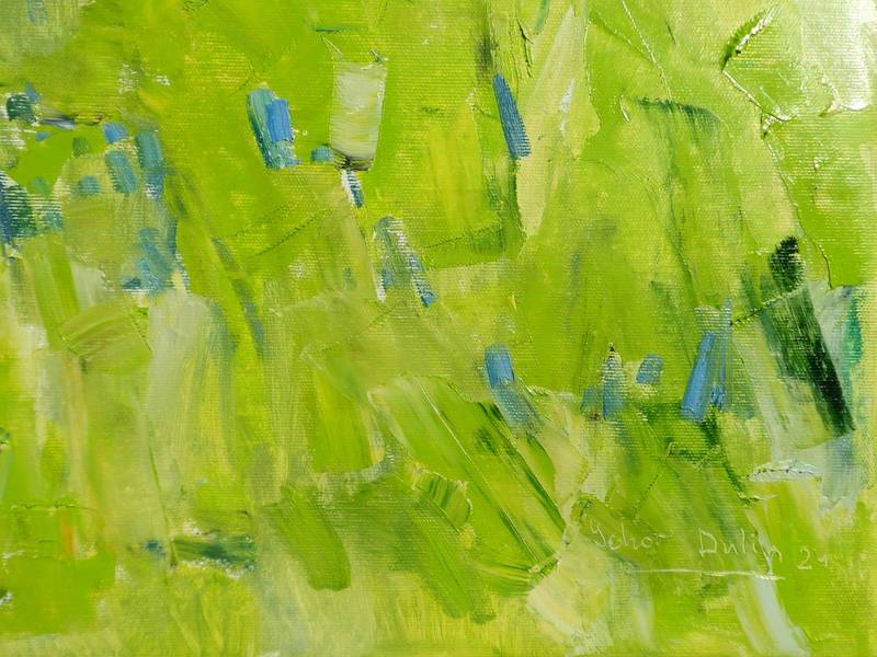 Spring garden Expressive and gestural Painting Yehor Dulin - Subjektiv.art