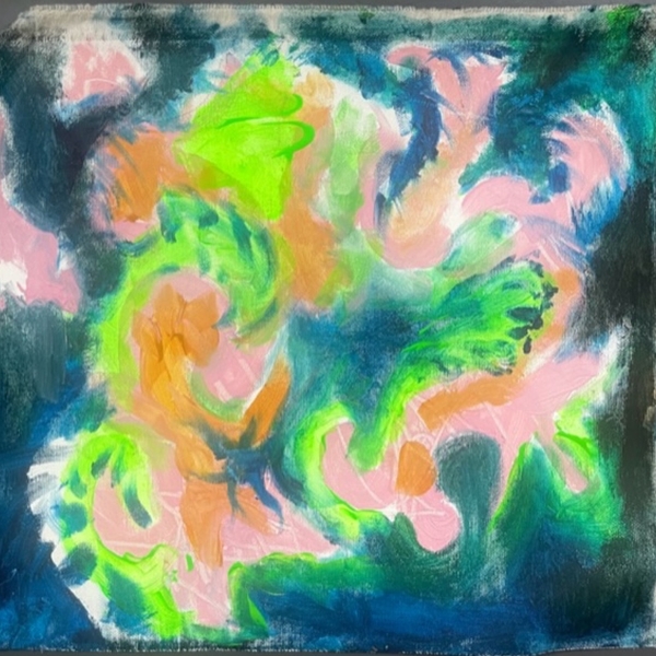 Little Party Abstract Painting Olga Zolotarova - Subjektiv.art