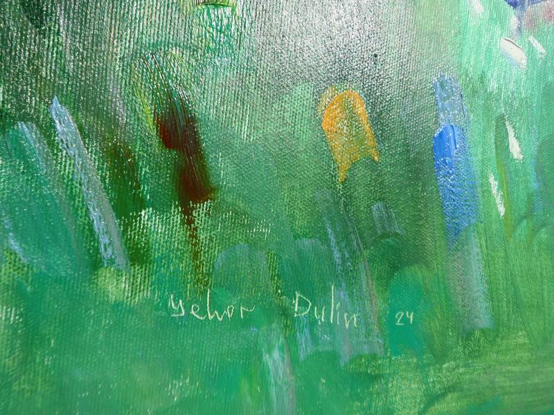 Summer garden Expressive and gestural Painting Yehor Dulin - Subjektiv.art