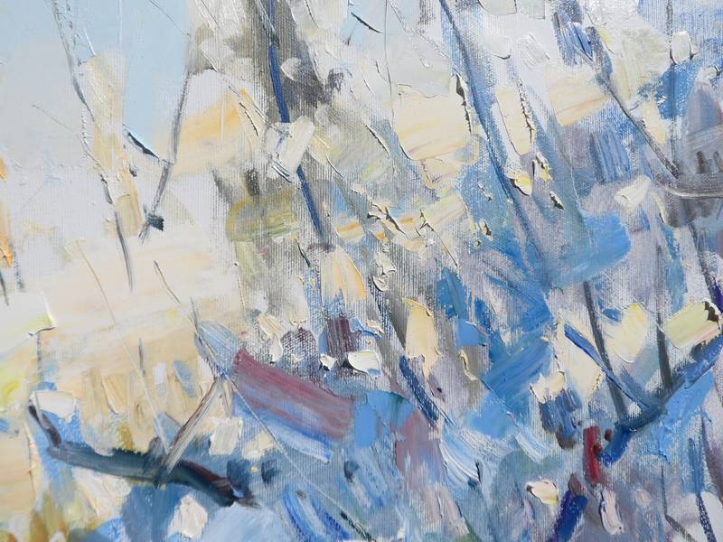 Summer garden Expressive and gestural Painting Yehor Dulin - Subjektiv.art