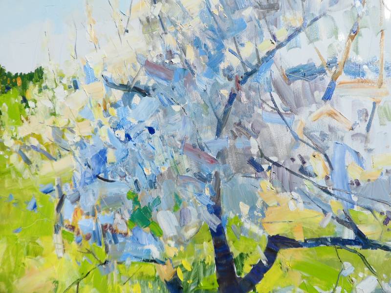 Summer garden Expressive and gestural Painting Yehor Dulin - Subjektiv.art