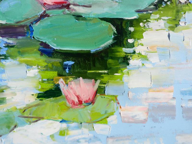 Water lilies Impressionistic Painting Yehor Dulin - Subjektiv.art