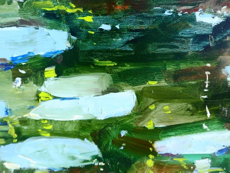 Water lilies Impressionistic Painting Yehor Dulin - Subjektiv.art