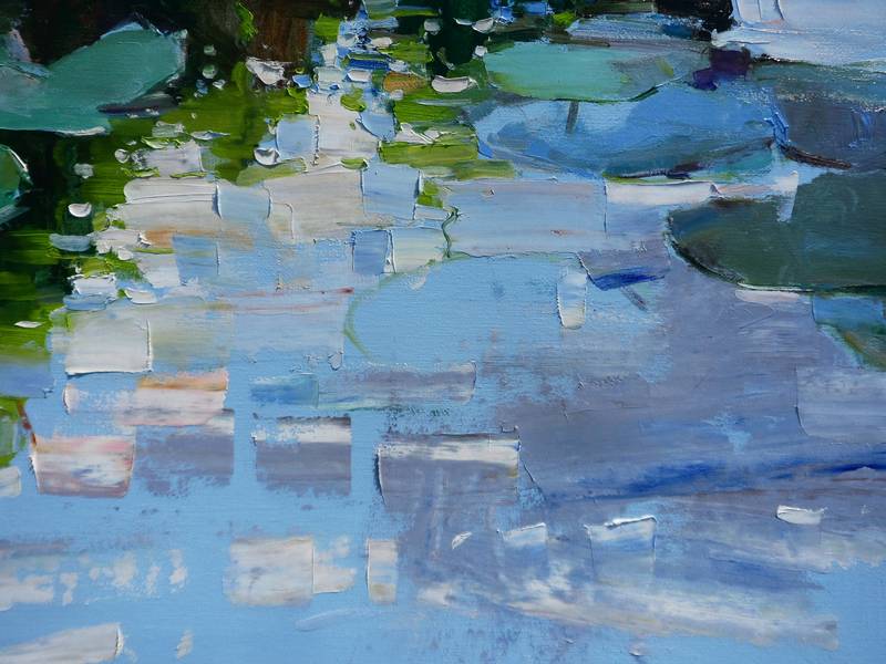 Water lilies Impressionistic Painting Yehor Dulin - Subjektiv.art