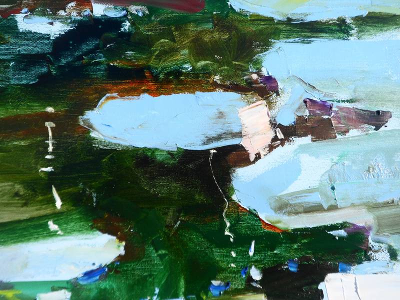 Water lilies Impressionistic Painting Yehor Dulin - Subjektiv.art