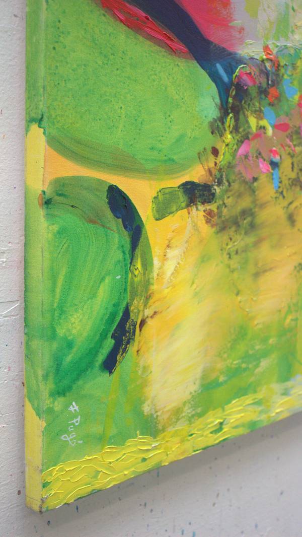 Tu étais la seule à avoir bravé la tempête, mon unique héroïne. Expressive and gestural Painting francois page - Subjektiv.art