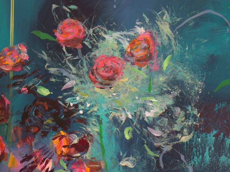 Vous étiez les seules à avoir bravé la tempête, invincibles héroïnes. Expressive and gestural Painting francois page - Subjektiv.art