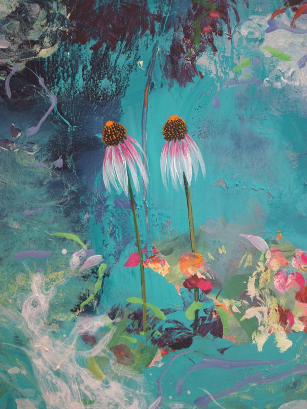 Vous étiez les seules à avoir bravé la tempête, invincibles héroïnes. Expressive and gestural Painting francois page - Subjektiv.art