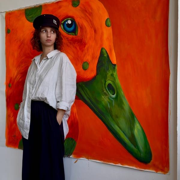 “Persimmon” Surrealistic Painting Ivanka Nechyporuk - Subjektiv.art