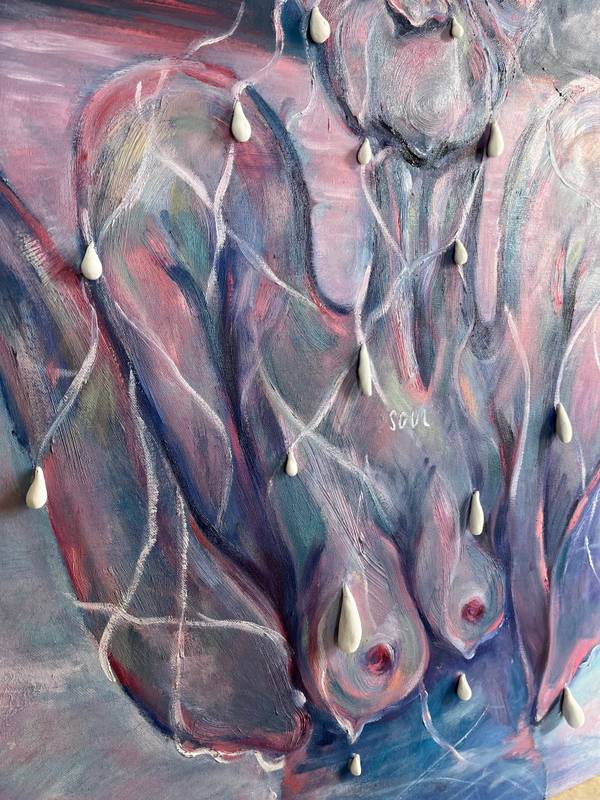 Tears run through my veins Collage Painting Inna Alimova - Subjektiv.art