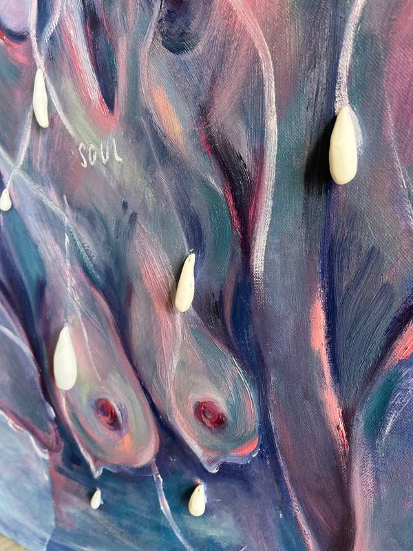 Tears run through my veins Collage Painting Inna Alimova - Subjektiv.art