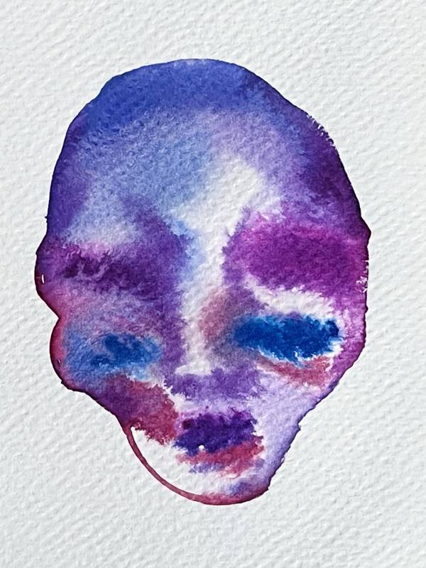 Two faces Expressive and gestural Painting Inna Alimova - Subjektiv.art