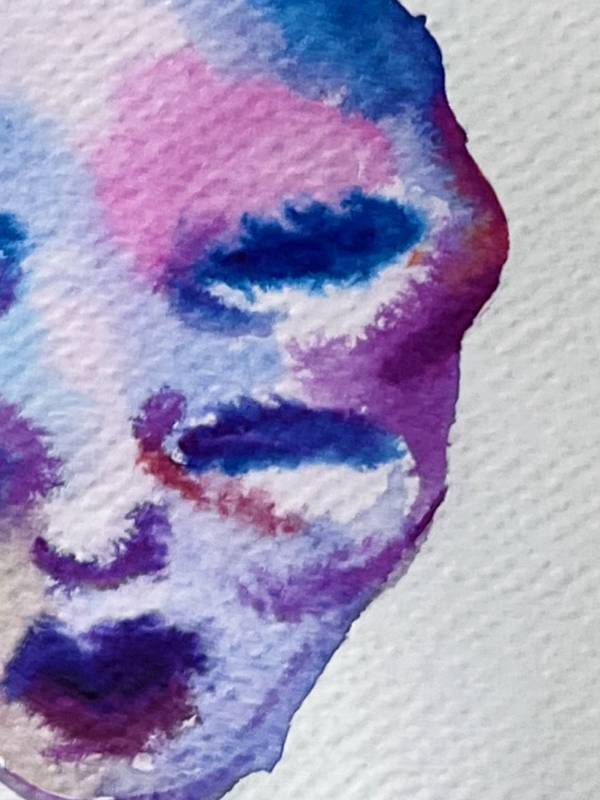 Two faces Expressive and gestural Painting Inna Alimova - Subjektiv.art