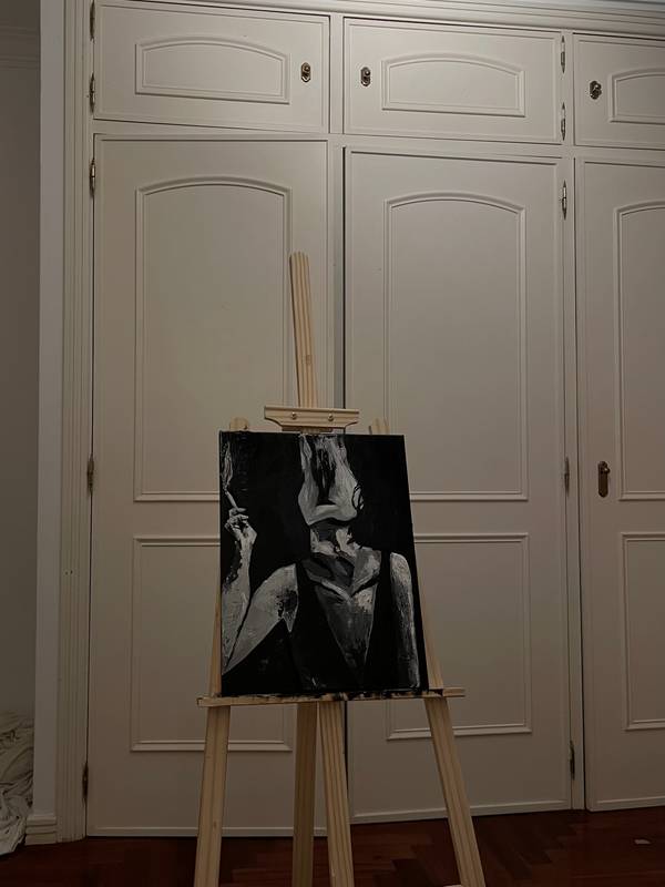 Smoke away Expressive and gestural Painting gal Azulay - Subjektiv.art