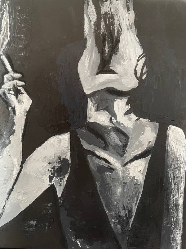 Smoke away Expressive and gestural Painting gal Azulay - Subjektiv.art