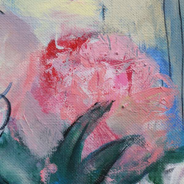 Still life with peonies Impressionistic Painting Artem Andreichuk - Subjektiv.art