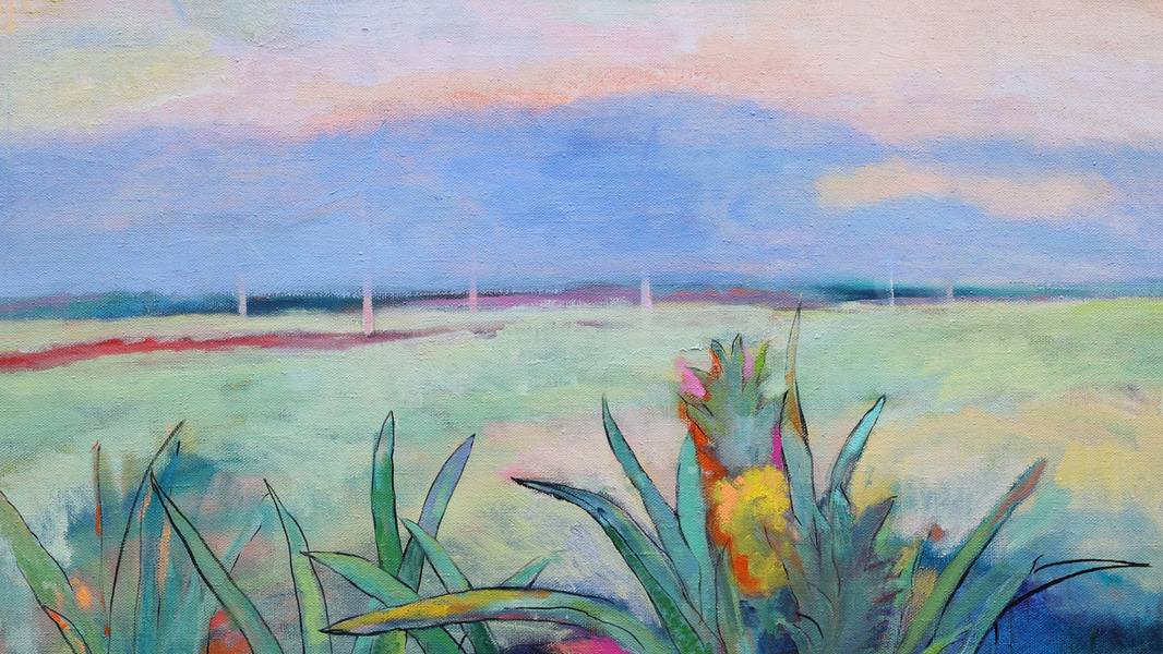 Pineapple at twilight Modern Painting Artem Andreichuk - Subjektiv.art
