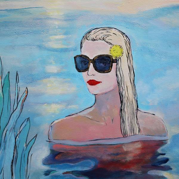 Girl in sunglasses. Naive Painting Artem Andreichuk - Subjektiv.art
