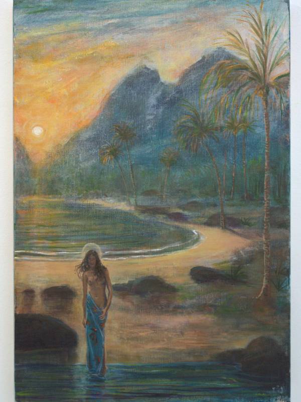 Tu semblais cacher dans ton âme et dans ton corps comme un coffre au trésor qu'aucun flibustier n'avait pu ouvrir! Qui étais-tu vraiment Haoni ? Fine Art Painting francois page - Subjektiv.art