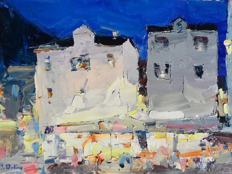 Evening cafe Expressive and gestural Painting Yehor Dulin - Subjektiv.art