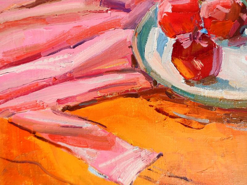 " Holiday pomegranate " Expressive and gestural Painting Yehor Dulin - Subjektiv.art