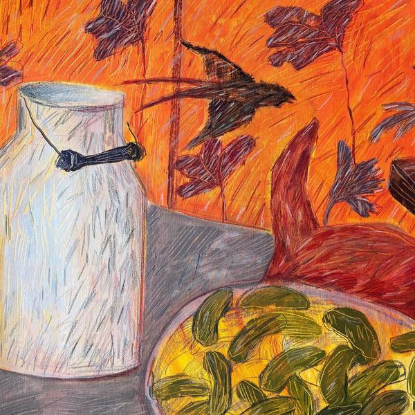After harvest  Naive Painting Solomiia Ortynska - Subjektiv.art