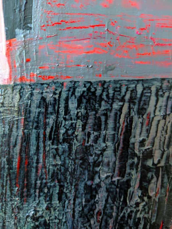Grey rock Abstract Painting Yaryna Shumska - Subjektiv.art