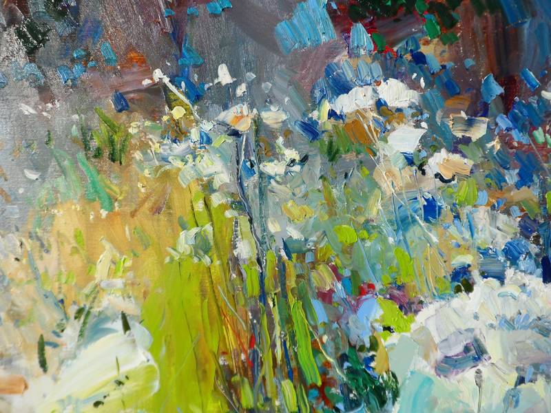 «grass music» Expressive and gestural Painting Yehor Dulin - Subjektiv.art