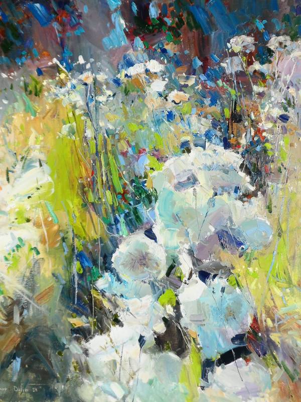 «grass music» Expressive and gestural Painting Yehor Dulin - Subjektiv.art