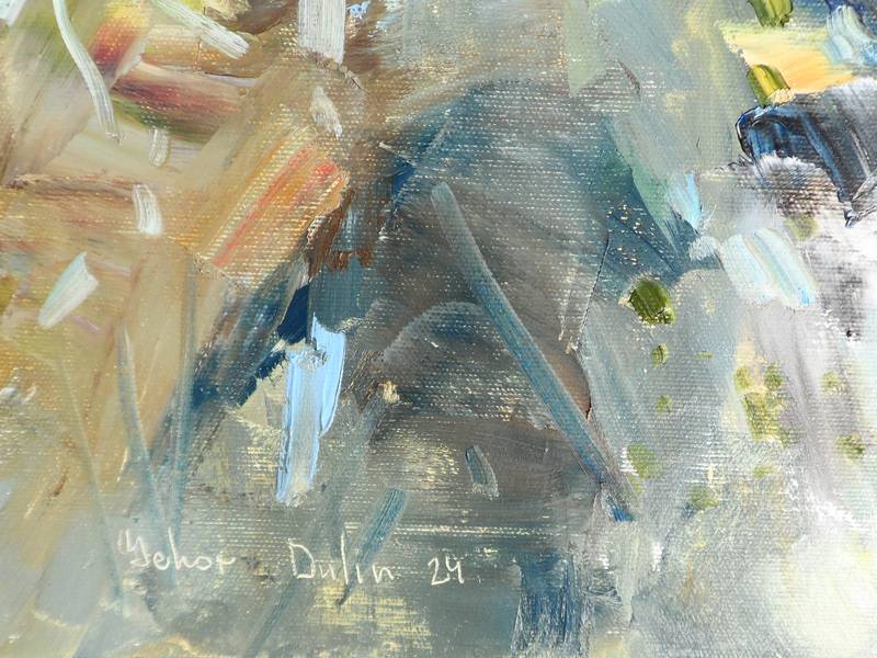 «grass music» Expressive and gestural Painting Yehor Dulin - Subjektiv.art
