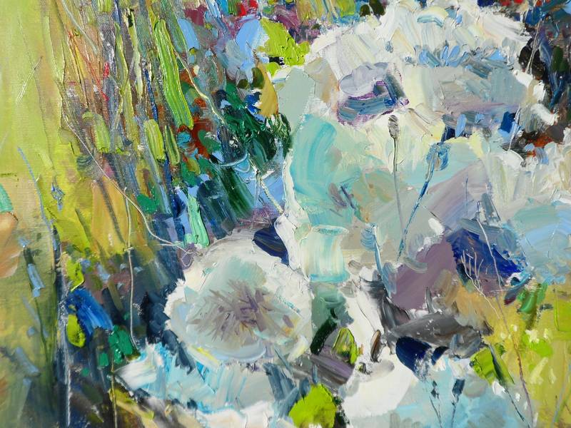 «grass music» Expressive and gestural Painting Yehor Dulin - Subjektiv.art