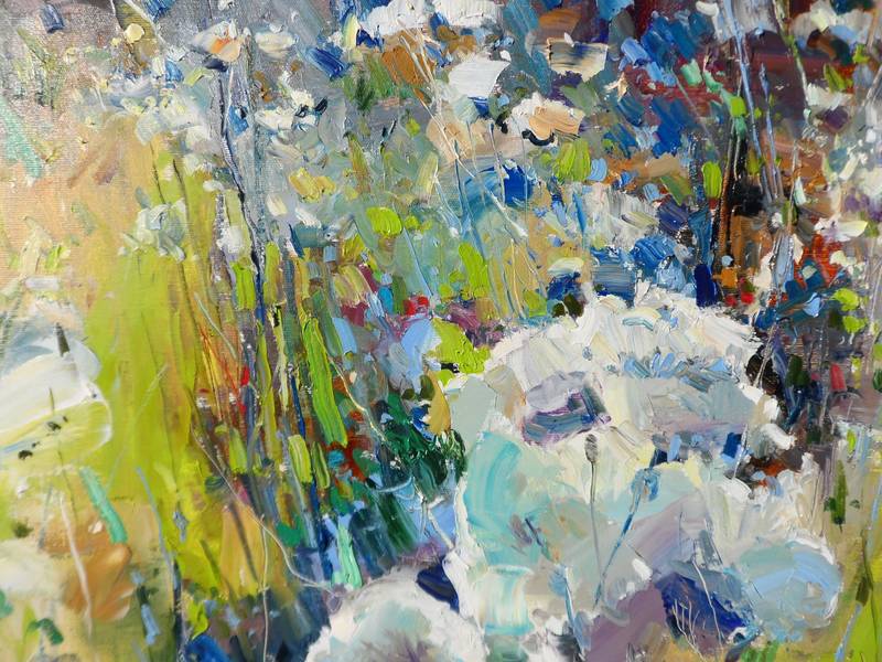 «grass music» Expressive and gestural Painting Yehor Dulin - Subjektiv.art
