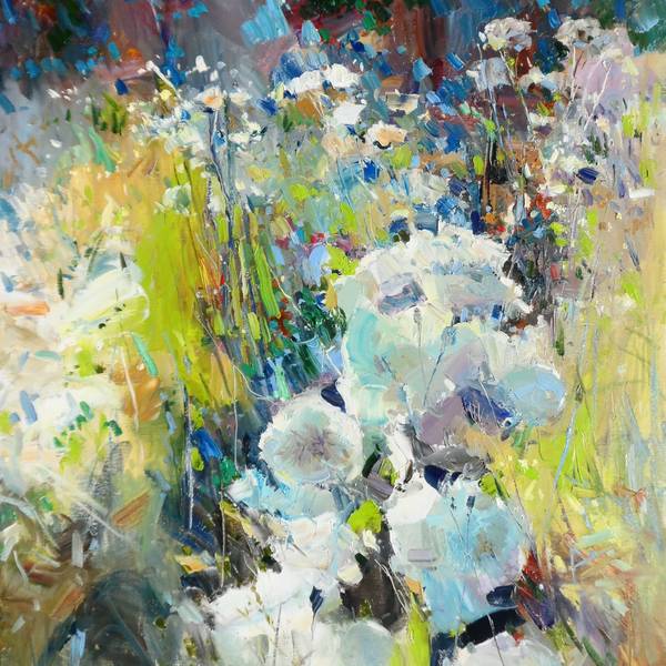 «grass music» Expressive and gestural Painting Yehor Dulin - Subjektiv.art