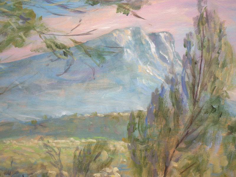 J'avais marché longtemps, c'est au bord de l'épuisement que je la vis comme une apparition, étais-ce une Oréade ? Chélone la nymphe des montagnes ? Je me réveillais brutalement il était 6h30. Fine Art Painting francois page - Subjektiv.art