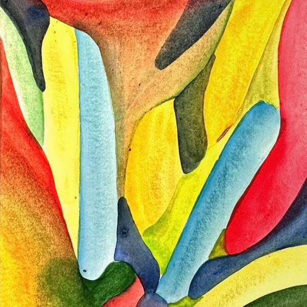 Colour Stains Abstract Painting Joao Batarda - Subjektiv.art