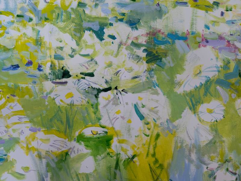 " Daisies Flowers of childhood " Fine Art Painting Yehor Dulin - Subjektiv.art