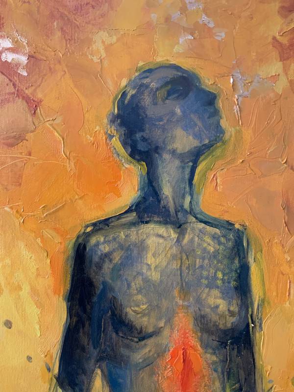 Adam and Eve Modern Painting Julia Chemerys - Subjektiv.art