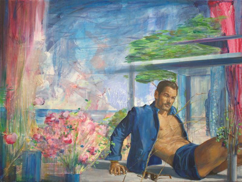 La fête avait battu son plein dans la villa d'Olga. Le lendemain nous habitions encore un autre monde même si l’air semblait lentement se remettre en ordre. Expressive and gestural Painting francois page - Subjektiv.art