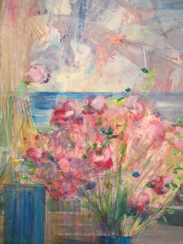 La fête avait battu son plein dans la villa d'Olga. Le lendemain nous habitions encore un autre monde même si l’air semblait lentement se remettre en ordre. Expressive and gestural Painting francois page - Subjektiv.art
