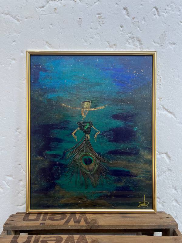 Night Queen Modern Painting Sandra Bertalanffy - Subjektiv.art