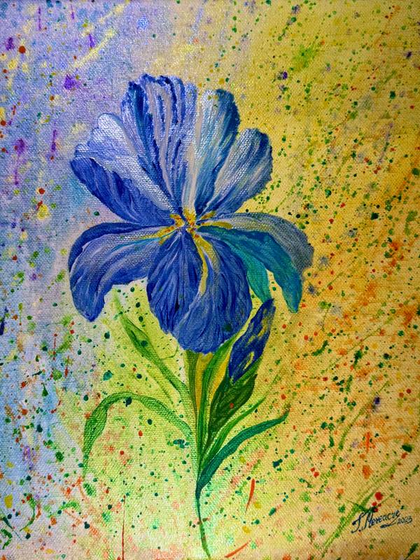 Iris Abstract Painting Tatiana Mereacre - Subjektiv.art