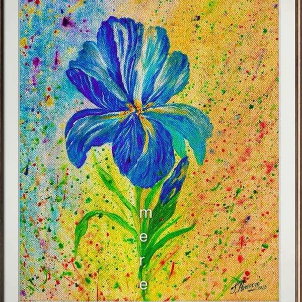 Iris Abstract Painting Tatiana Mereacre - Subjektiv.art