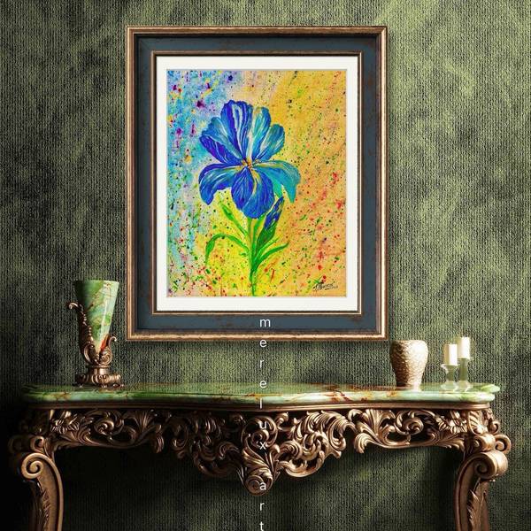 Iris Abstract Painting Tatiana Mereacre - Subjektiv.art